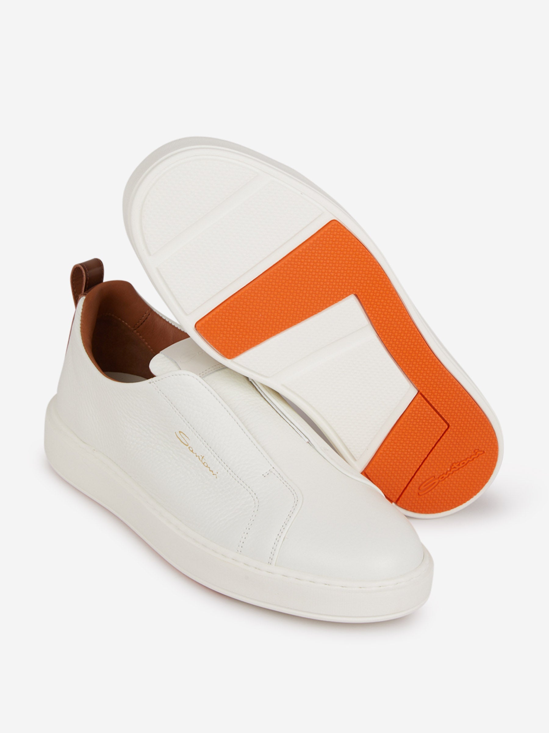Outlet online Santoni Hombre Sneakers Slip-On Piel color Blanco sku 616-002868 01 - Foto 3