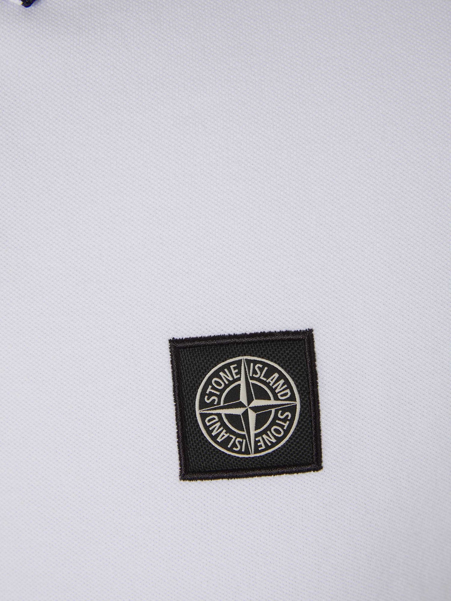 Outlet online Stone Island Hombre Polo Piqué Detalle Rayas color Blanco sku 552-001406 01 - Foto 4
