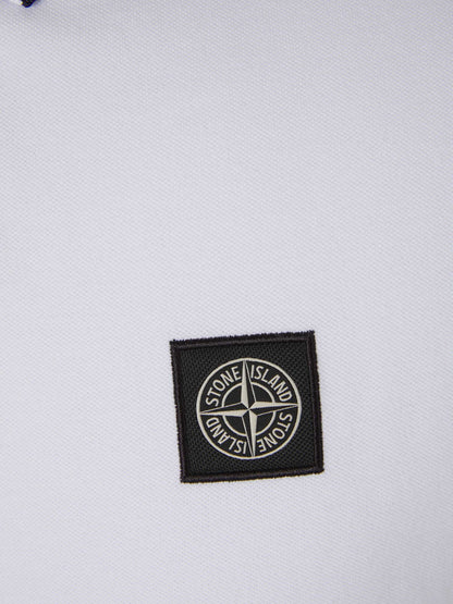 Outlet online Stone Island Hombre Polo Piqué Detalle Rayas color Blanco sku 552-001406 01 - Foto 4