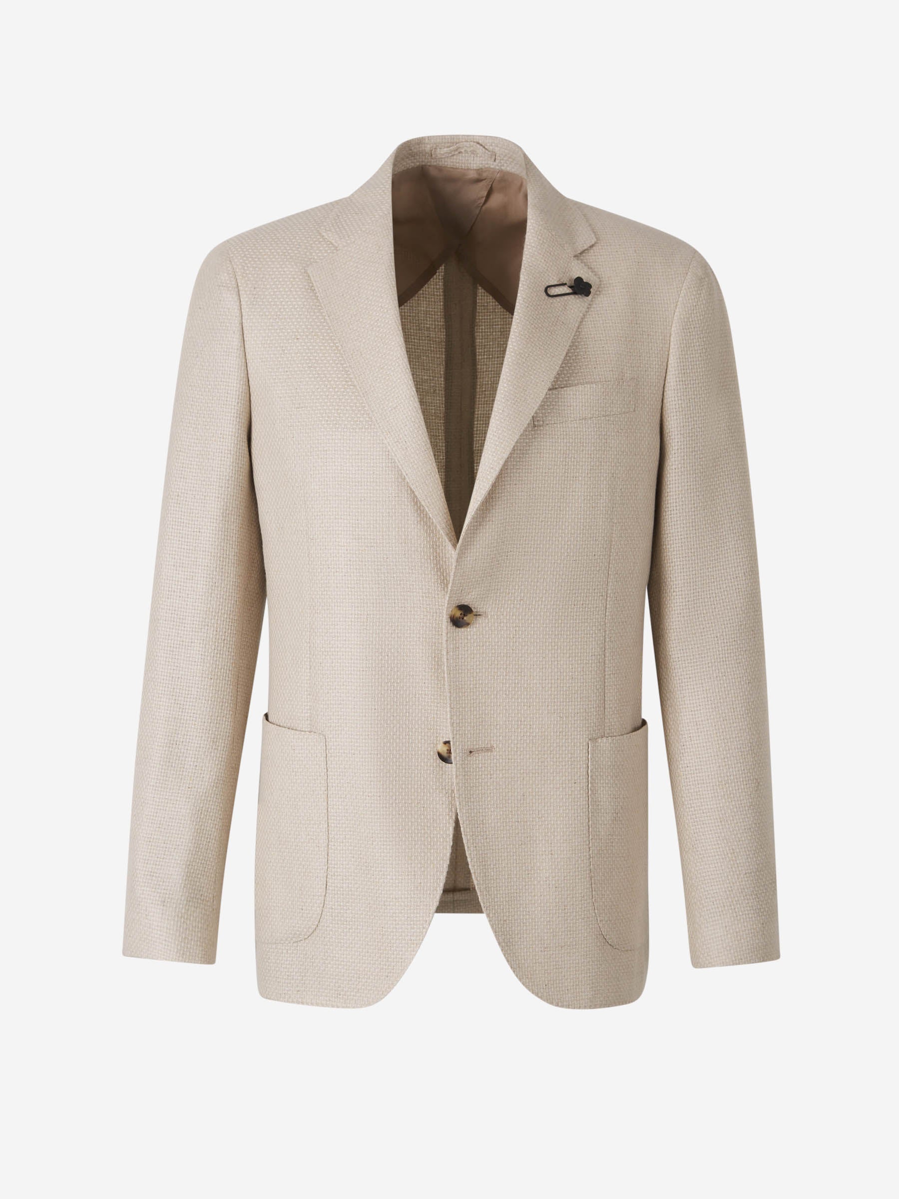 Outlet online Lardini Hombre Americana Texturizada Cachemira color Beige sku 302-003503 01 - Foto 1