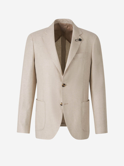 Outlet online Lardini Hombre Americana Texturizada Cachemira color Beige sku 302-003503 01 - Foto 1