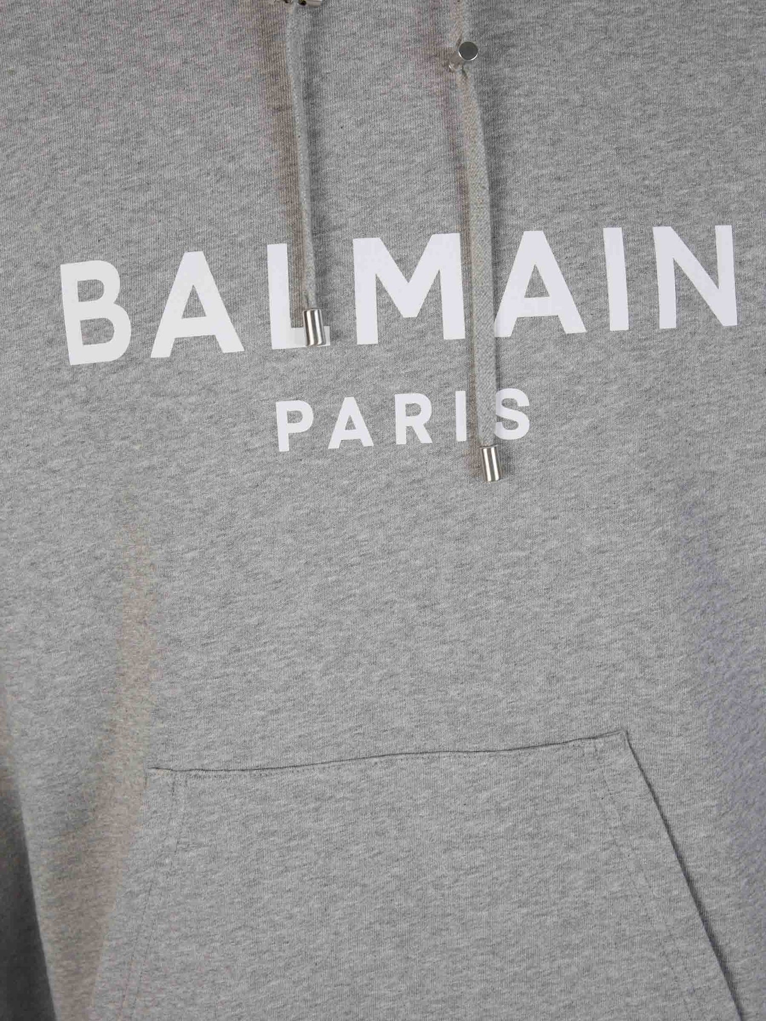 Outlet online Balmain Hombre Sudadera Capucha Logo color Gris Claro sku 545-001482 01 - Foto 4