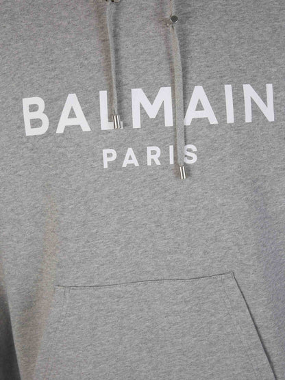 Outlet online Balmain Hombre Sudadera Capucha Logo color Gris Claro sku 545-001482 01 - Foto 4