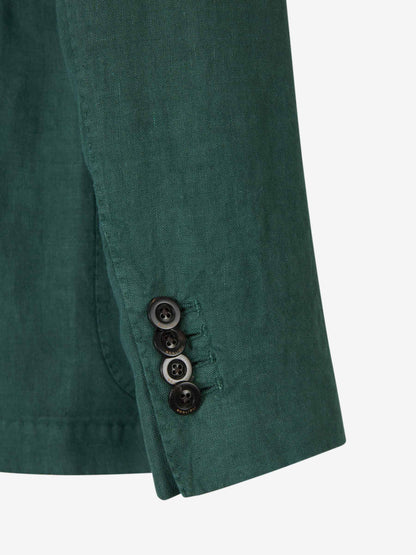 Outlet online Boglioli Hombre Americana Recta Lino color Verde Oscuro sku 302-003451 01 - Foto 5