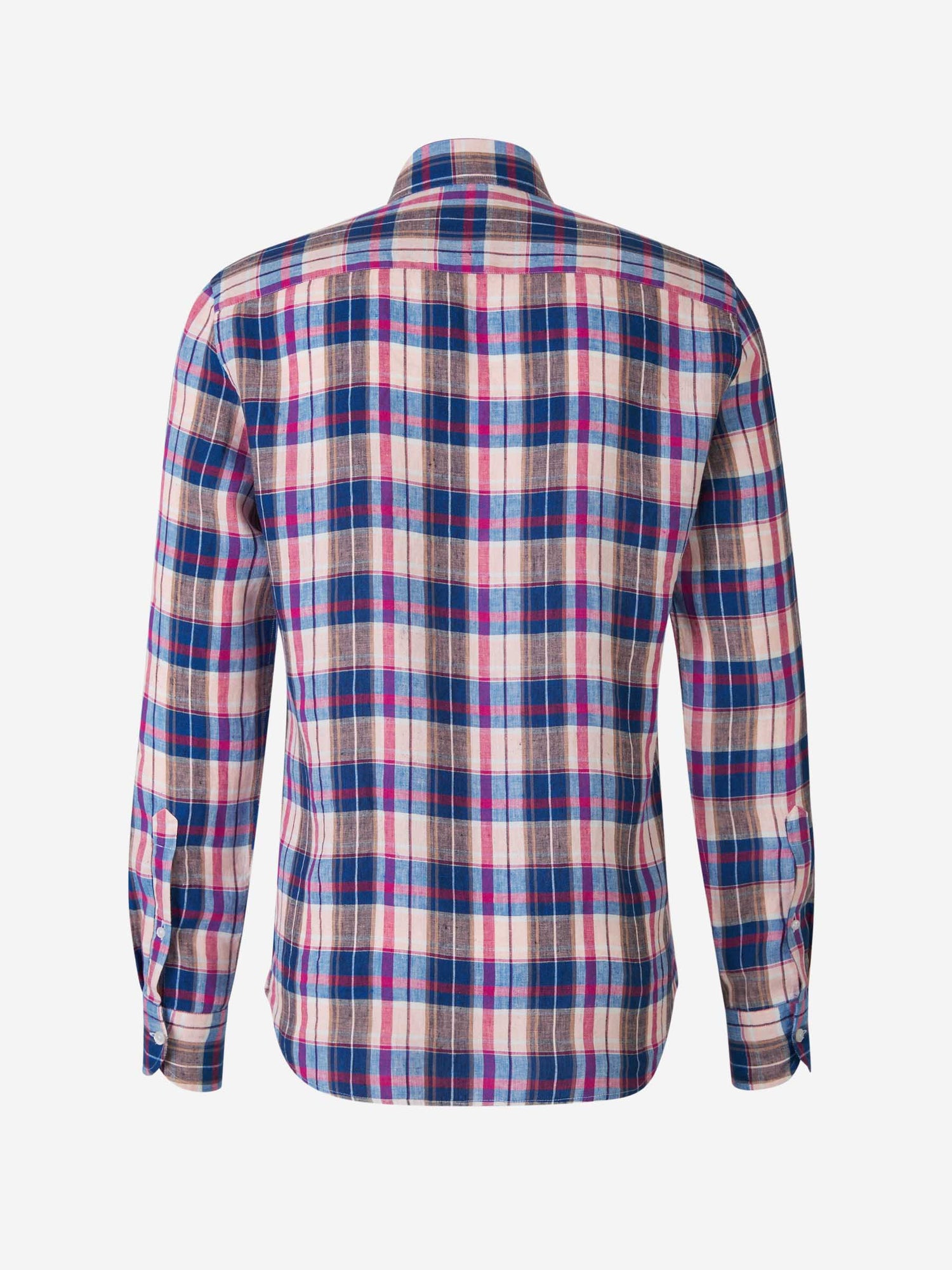 Outlet online Santa Eulalia Hombre Camisa Lino Cuadros color Fucsia sku 531-006258 01 - Foto 2