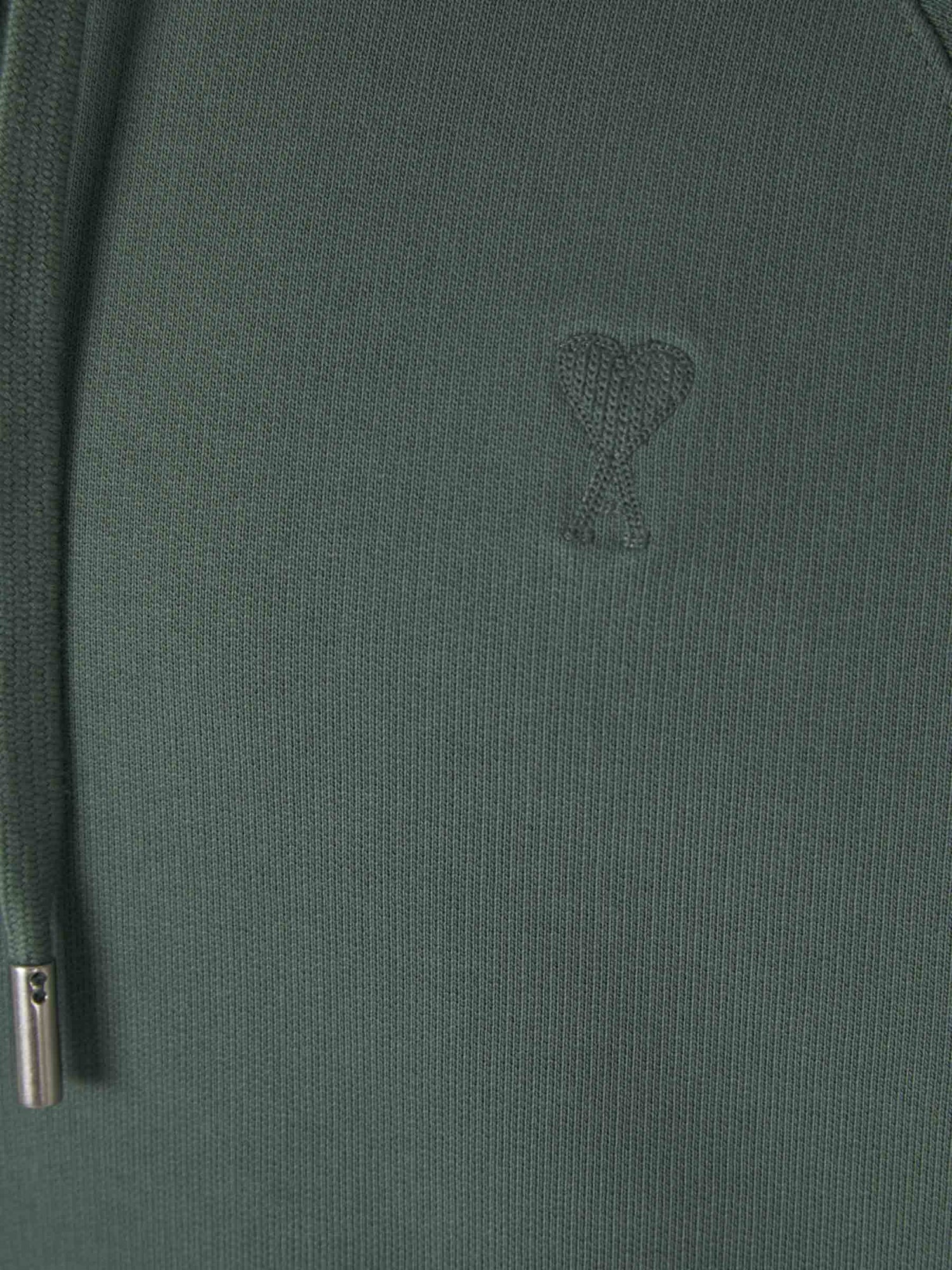 Outlet online Ami Paris Hombre Sudadera Capucha Algodón color Verde Oscuro sku 545-001667 01 - Foto 5