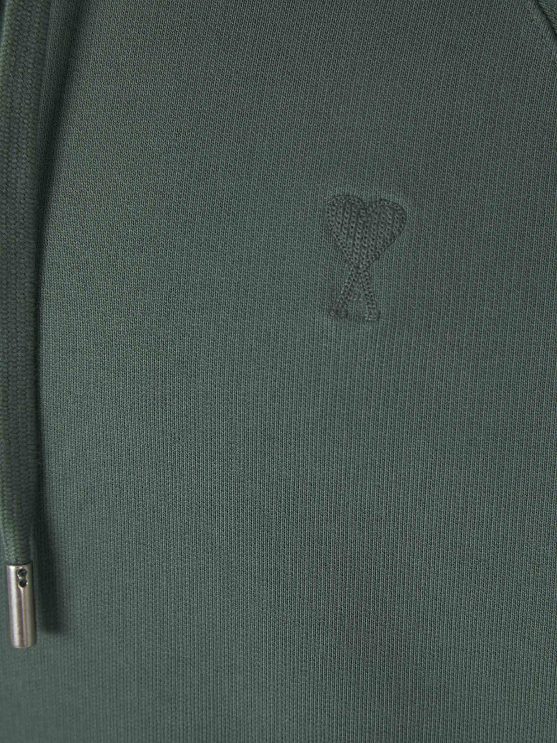 Outlet online Ami Paris Hombre Sudadera Capucha Algodón color Verde Oscuro sku 545-001667 01 - Foto 5