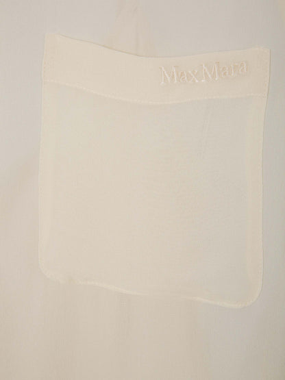 Outlet online Max Mara Mujer Blusa Semitransparente Fluida color Crema sku 701-002086 01 - Foto 4