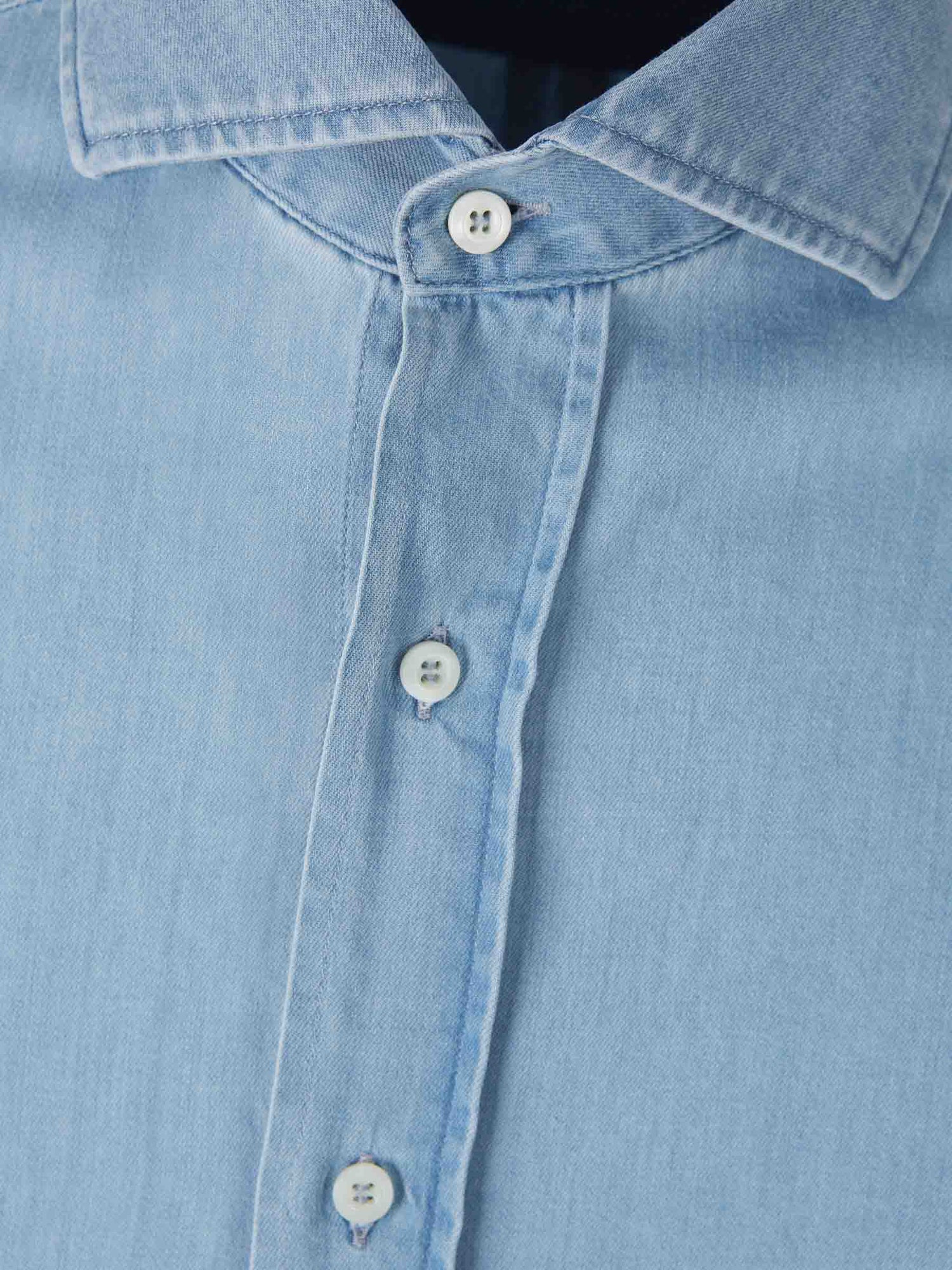 Brunello Cucinelli Camisa Algodón Lisa color Azul sku 531-006298 01 - Foto 4