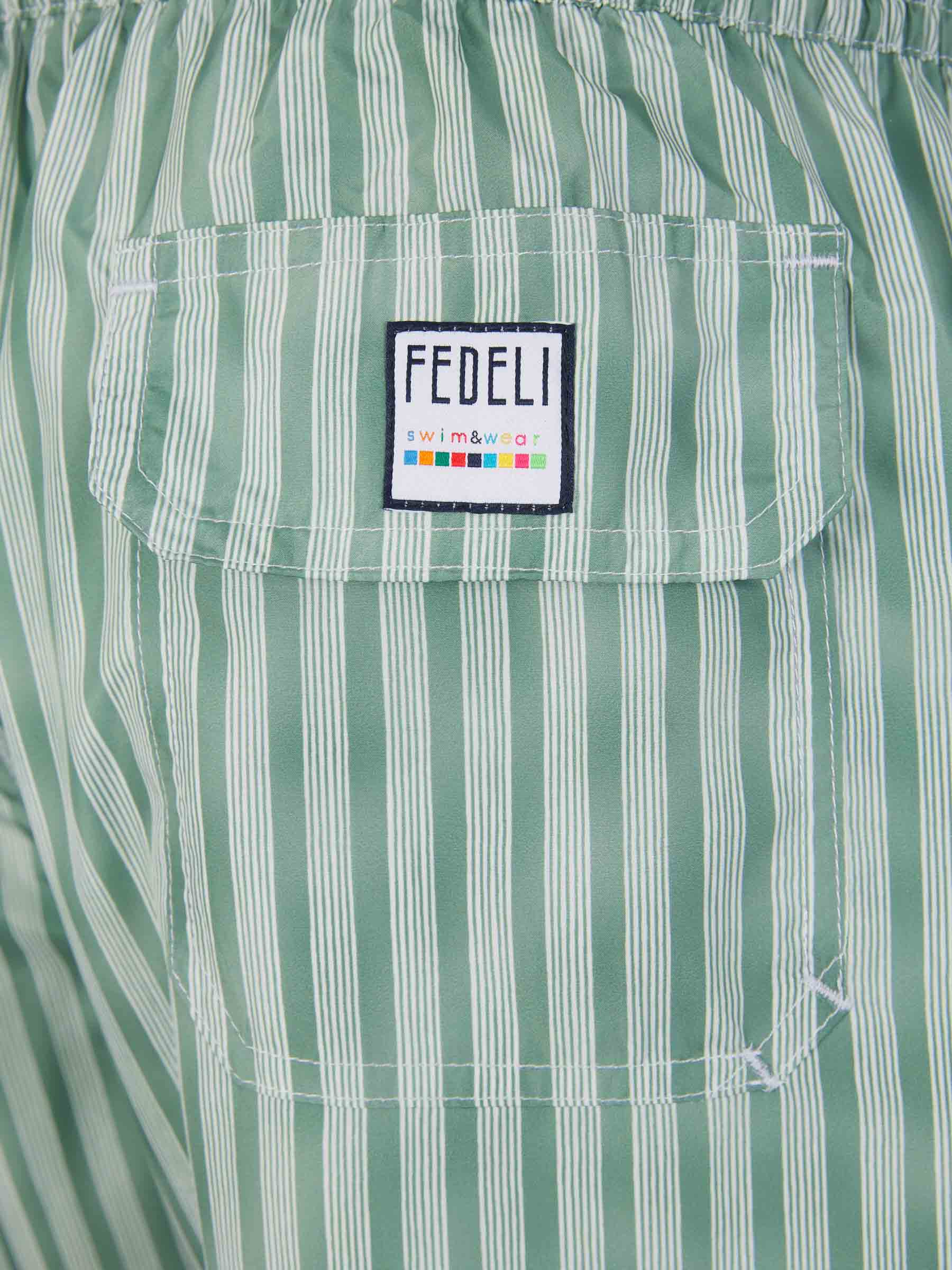 Outlet online Fedeli Hombre Bañador Motivo Rayas color Verde Menta sku 561-001324 02 - Foto 5