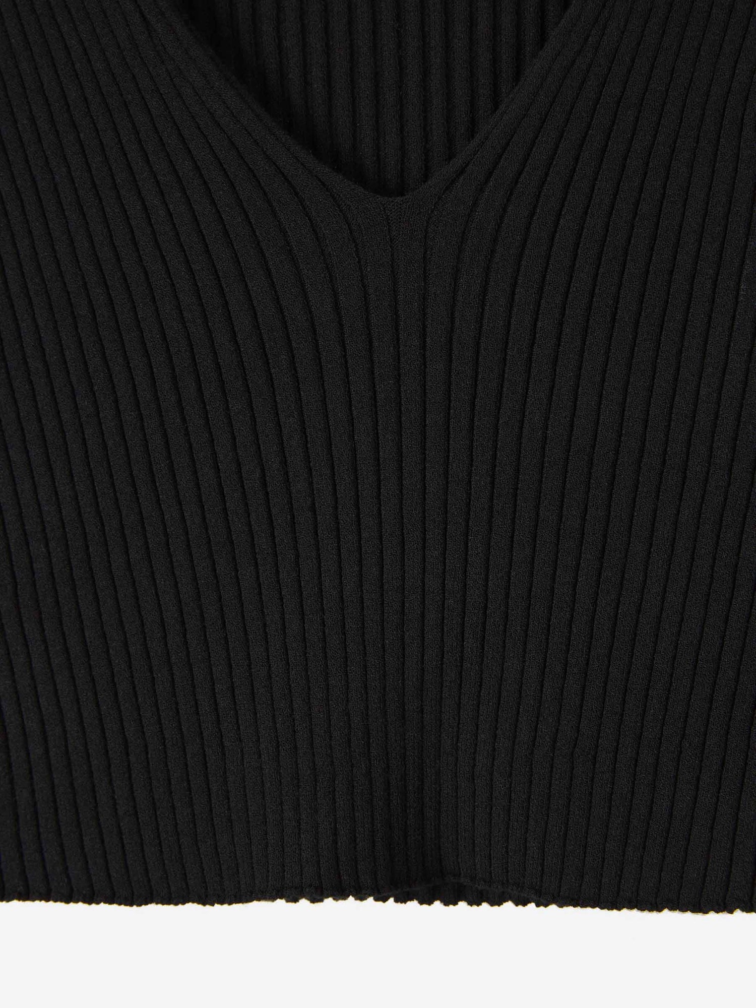 Outlet online Courrèges Mujer Top Acanalado Logo color Negro sku 711-003223 01 - Foto 4