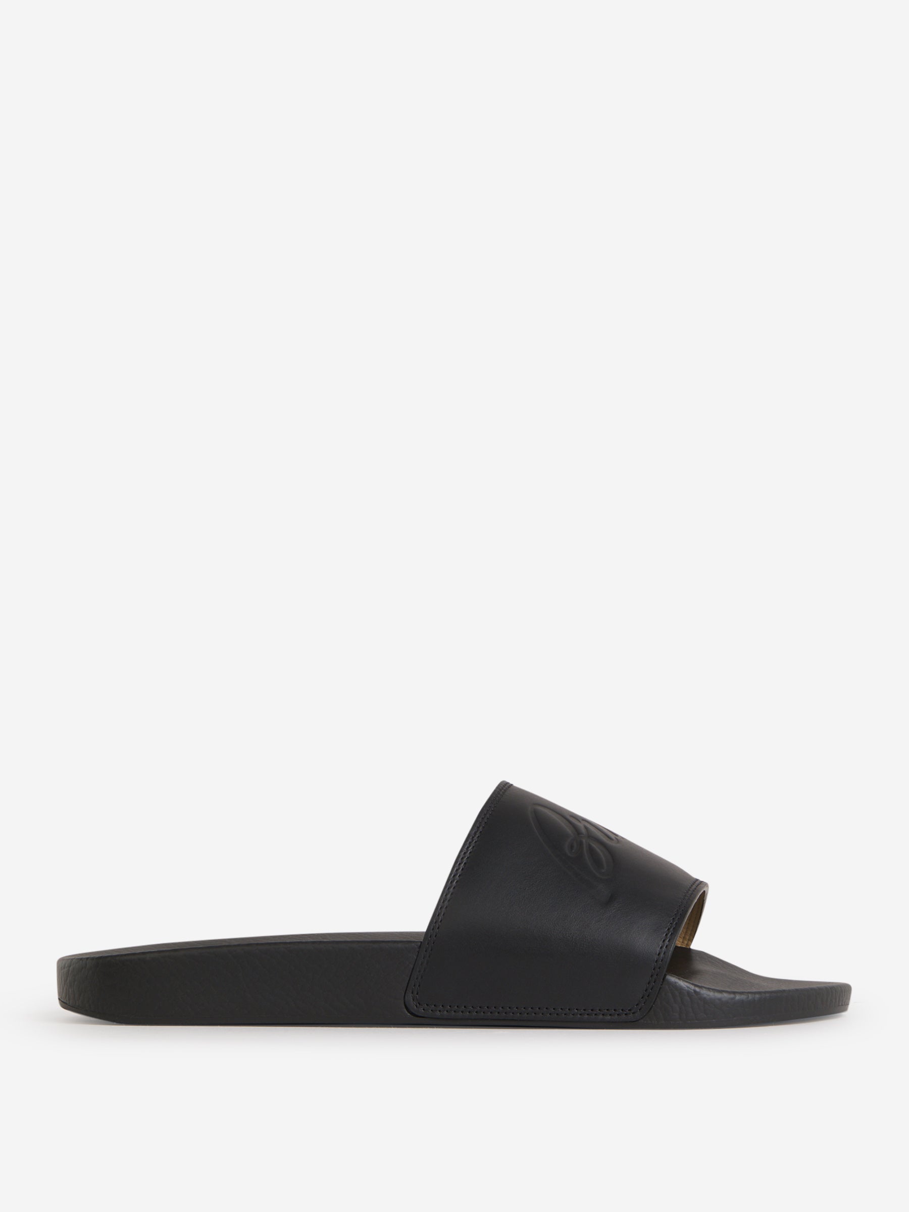 Outlet online Brioni Hombre Sandalias Logo Piel color Negro sku 617-000109 01 - Foto 1