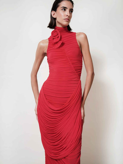 Vestido Midi Drapeado