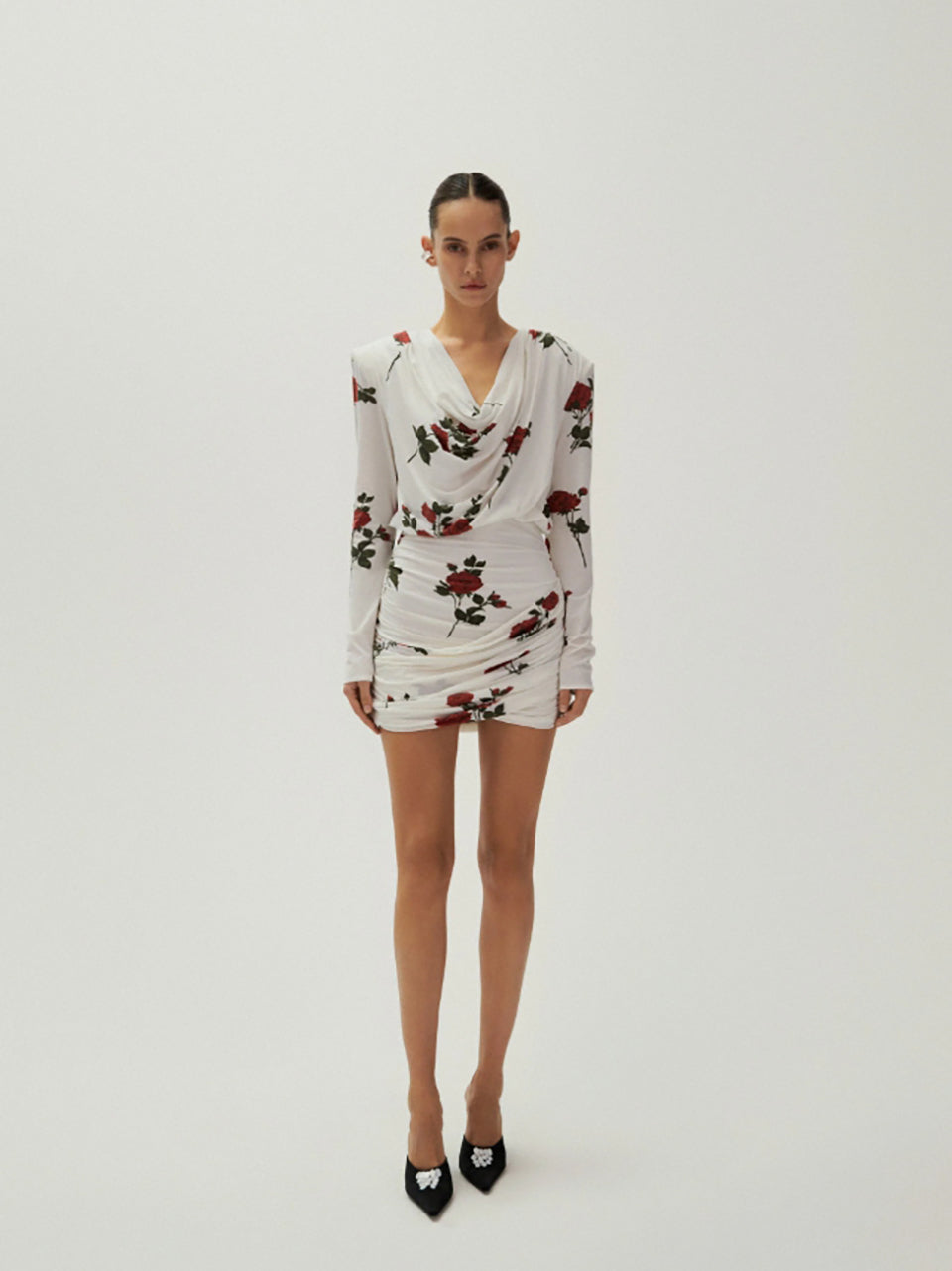 Outlet online Magda Butrym Mujer Vestido Mini Drapeado color Floral sku 731-005906 01 - Foto 1