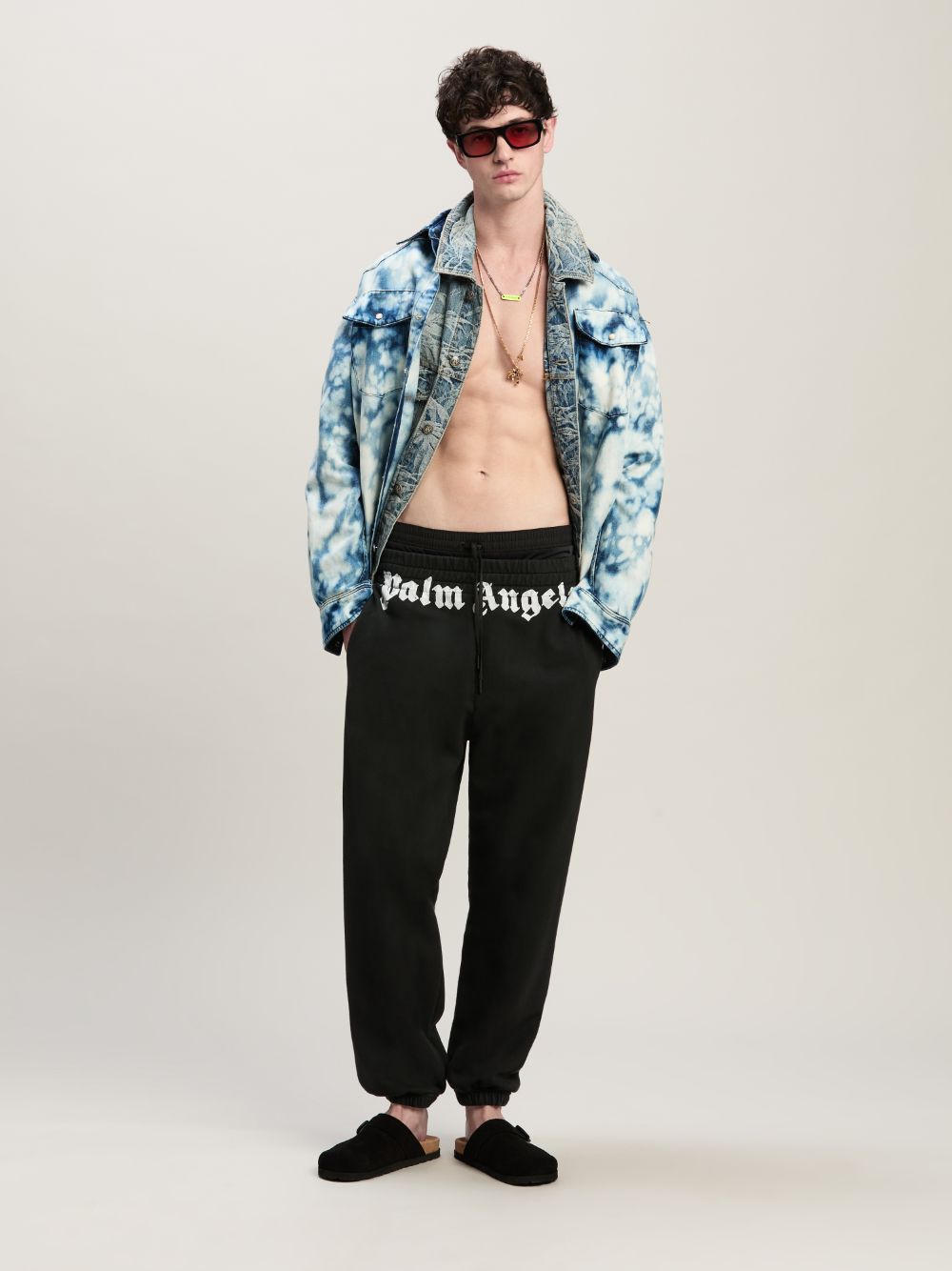 Outlet online Palm Angels Hombre Joggers Logo Algodón color Negro sku 521-003241 01 - Foto 3