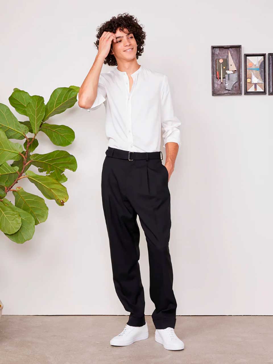 Outlet online Officine Générale Hombre Pantalones Chinos Hugo color Negro sku 521-003090 01 - Foto 1