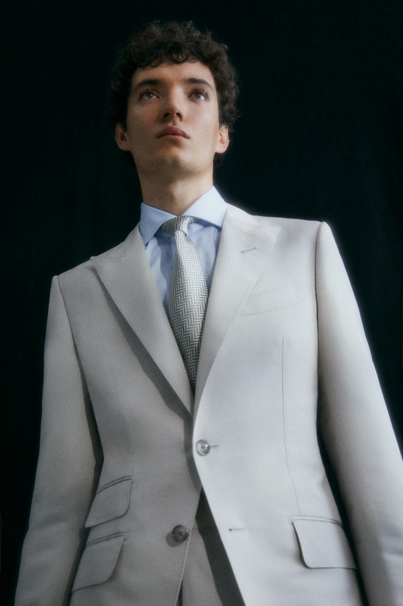 Outlet online Tom Ford Hombre Traje Liso Lana color Beis sku 311-000349 01 - Foto 10