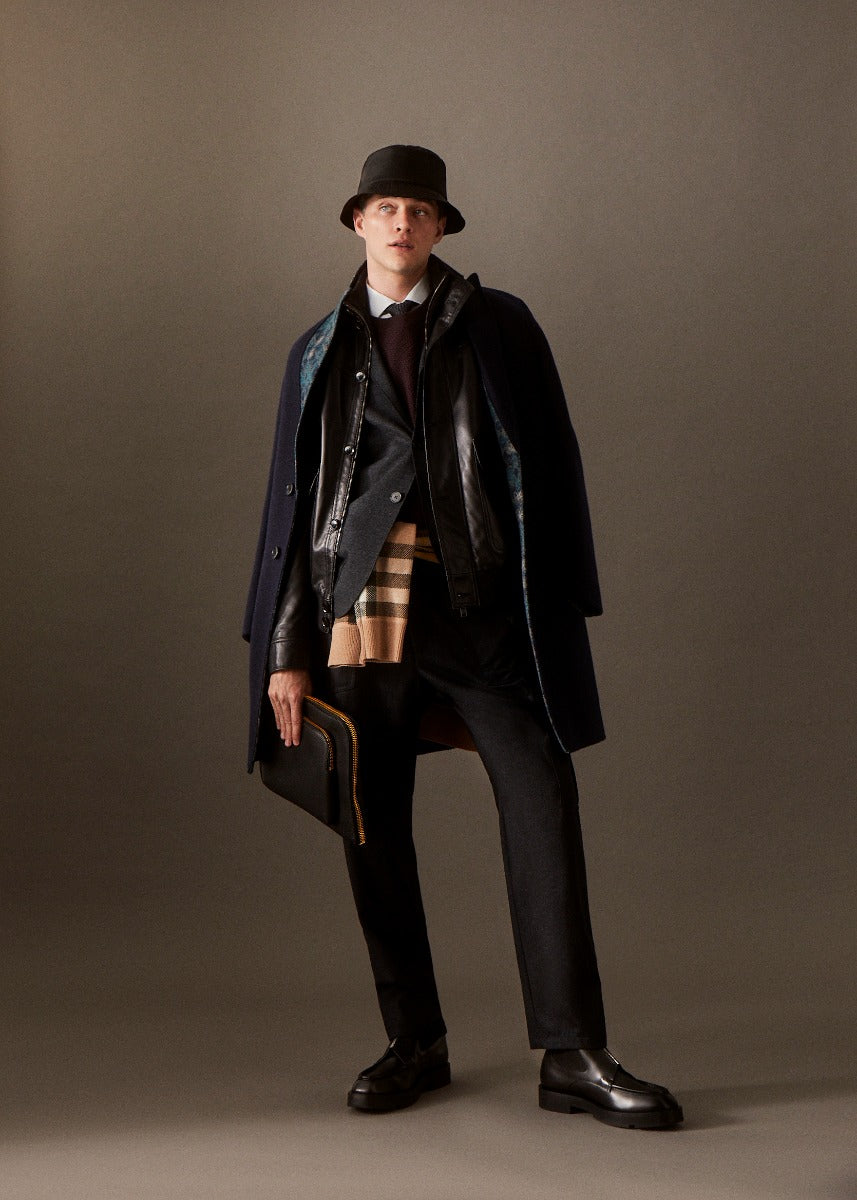 Outlet online Etro Hombre Abrigo Reversible Lana color Azul Noche sku 341-000475 01 - Foto 10