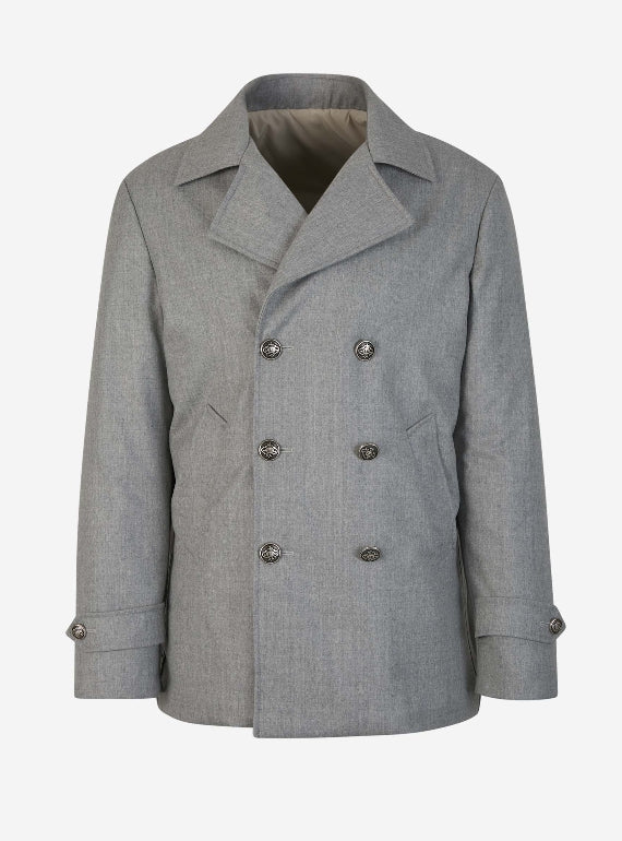 Borrelli Abrigo Ligero Cruzado color Gris Claro sku 502-001560 01 - Foto 2