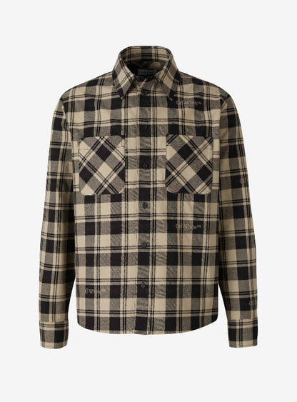 Off-White Camisa Motivo Cuadros color Negro sku 531-006026 01 - Foto 1