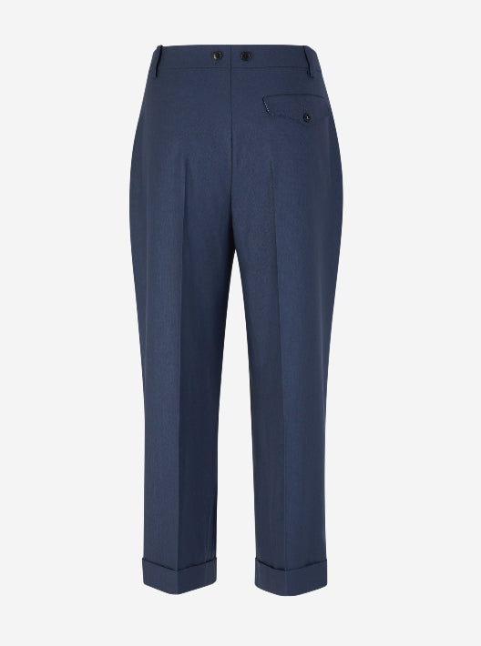 Victoria Beckham Pantalones Formales Capri color Azul Marino sku 761-003502 01 - Foto 2