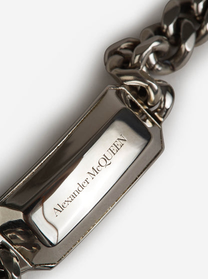 Alexander McQueen Pulsera The Chain Medallion color Plateado sku 682-000530 01 - Foto 1