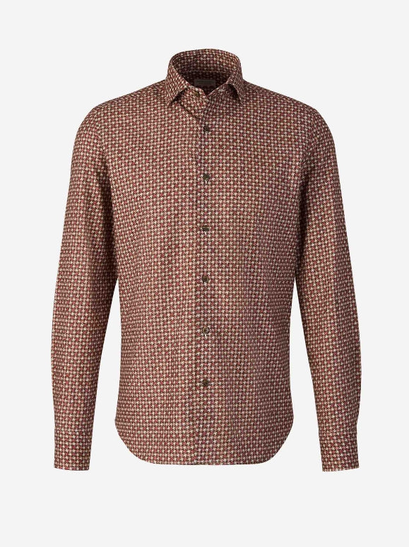 Santa Eulalia Camisa Algodón Pata de Gallo color Terracota sku 531-006111 02 - Foto 1