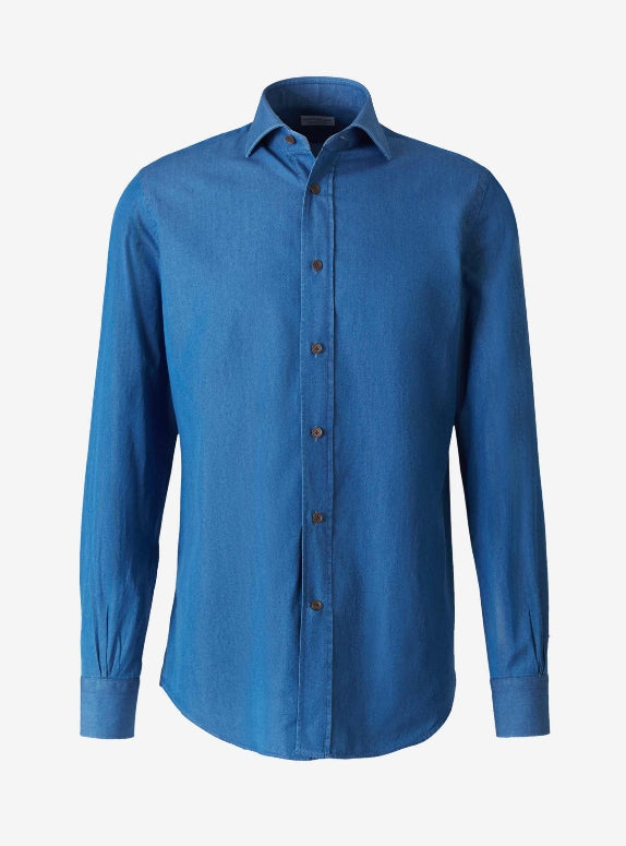 Santa Eulalia Camisa Denim Suave color Azul Real sku 401-002957 02 - Foto 1