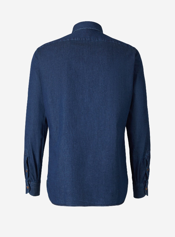 Borrelli Camisa Denim Algodón color Azul Cobalto sku 531-006036 01 - Foto 1