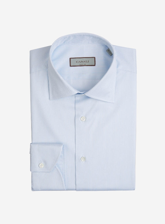 Canali Camisa Motivo Rayas color Azul Cielo sku 401-003072 01 - Foto 1