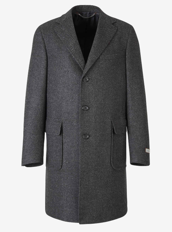 Canali Abrigo Lana Bolsillos color Gris Oscuro sku 341-000507 01 - Foto 1