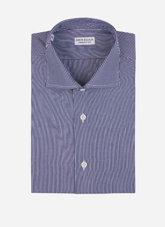 Santa Eulalia Camisa Algodón Rayas color Azul Noche sku 401-003081 01 - Foto 1