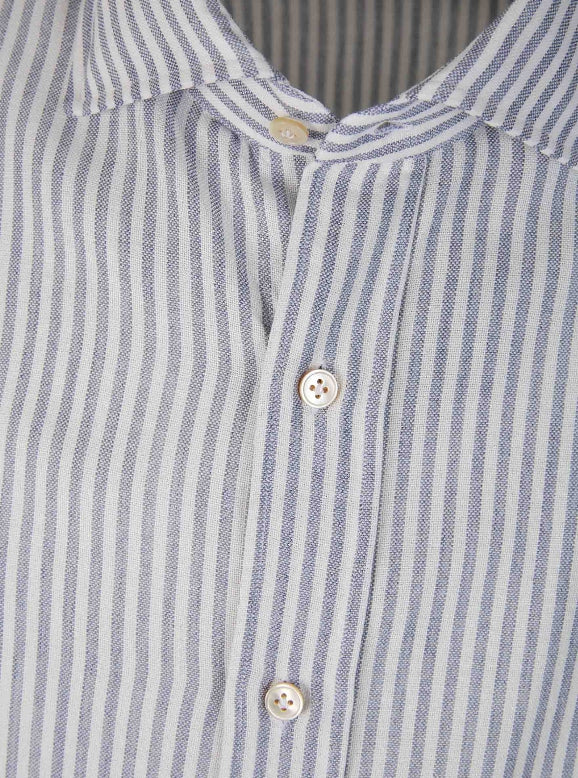 Borrelli Camisa Motivo Rayas color Azul Marino sku 531-006031 01 - Foto 3