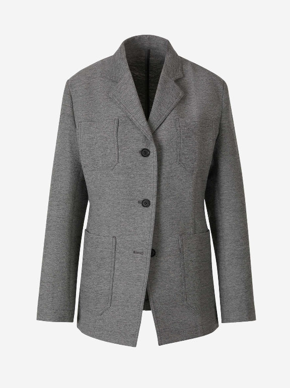 Totême Blazer Lana Jaspeada color Gris Claro sku 741-002041 01 - Foto 1