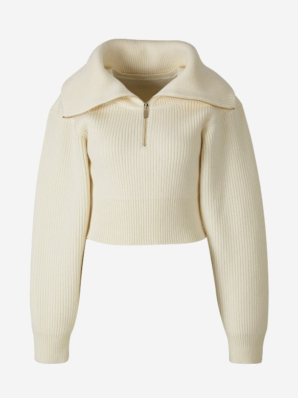 Outlet online Jacquemus Mujer Jersey La Maille Risoul color Marfil sku 711-003104 01 - Foto 2