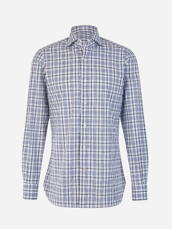 Isaia Camisa Motivo Cuadros color Azul Cielo sku 531-006010 01 - Foto 2