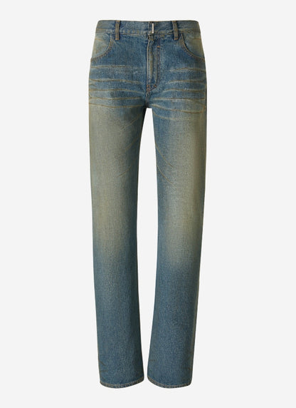 Outlet online Givenchy Hombre Jeans Straight Desgastado color Azul Denim sku 522-002447 01 - Foto 1
