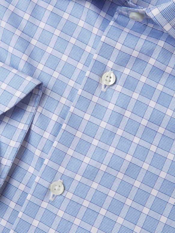 Canali Camisa Motivo Cuadros color Azul Cielo sku 401-003077 01 - Foto 1