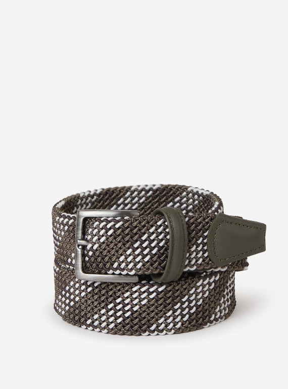 Santa Eulalia Cinturón Trenzado Detalles Piel color Verde Militar sku 622-001166 01 - Foto 1