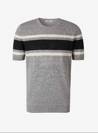 Gran Sasso Camiseta Lino Y Algodón color Negro sku 553-002978 02 - Foto 2