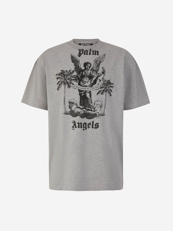 Palm Angels Camiseta Algodón Logo color Gris Claro sku 553-003289 02 - Foto 2
