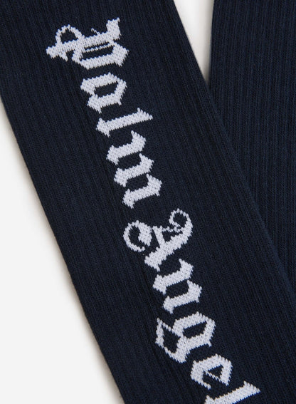 Palm Angels Calcetines Logo Canalé color Azul Marino sku 642-000446 02 - Foto 1