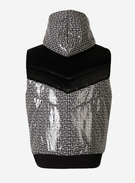 Balmain Chaleco Plumón Monograma color Blanco y Negro sku 544-000486 01 - Foto 1