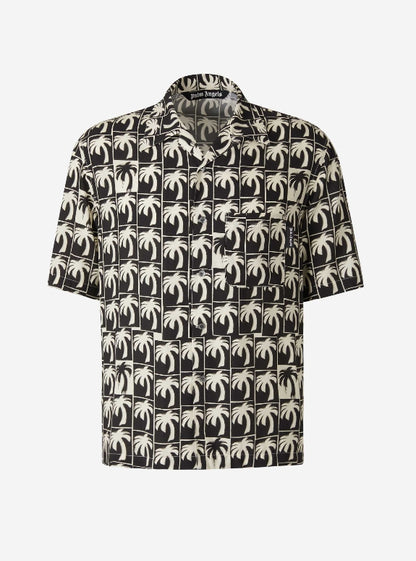 Palm Angels Camisa Gráfico Palmeras color Negro sku 532-000496 01 - Foto 1