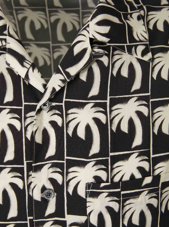 Palm Angels Camisa Gráfico Palmeras color Negro sku 532-000496 01 - Foto 3