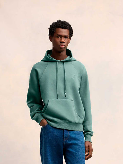 Outlet online Ami Paris Hombre Sudadera Capucha Algodón color Verde Oscuro sku 545-001667 01 - Foto 1