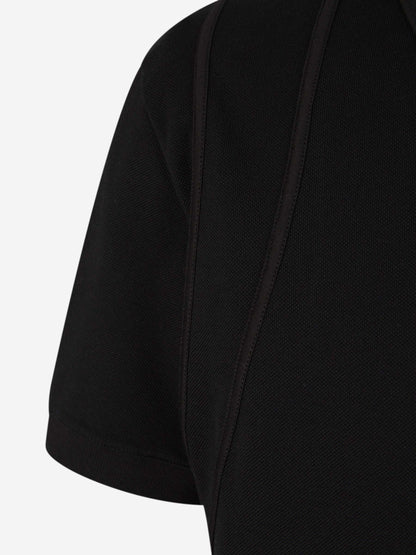 Outlet online Alexander McQueen Hombre Polo Piqué Algodón color Negro sku 552-001437 01 - Foto 4