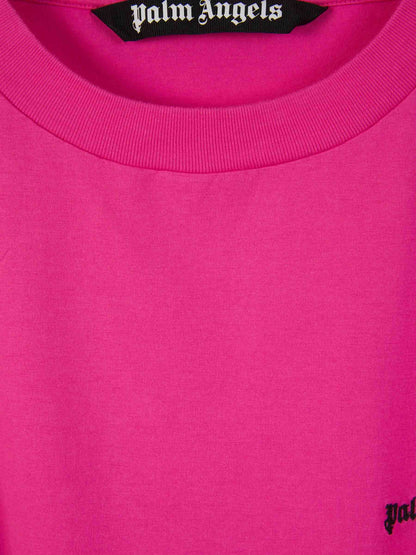 Palm Angels Camiseta Algodón Logo color Rosa sku 553-003288 02 - Foto 3