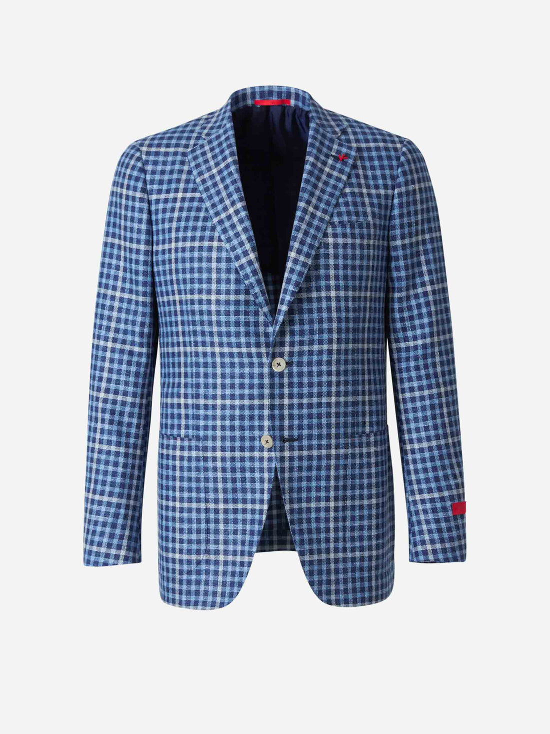 Isaia Americana Gregory Cuadros color Azul Cobalto sku 302-003131 01 - Foto 1