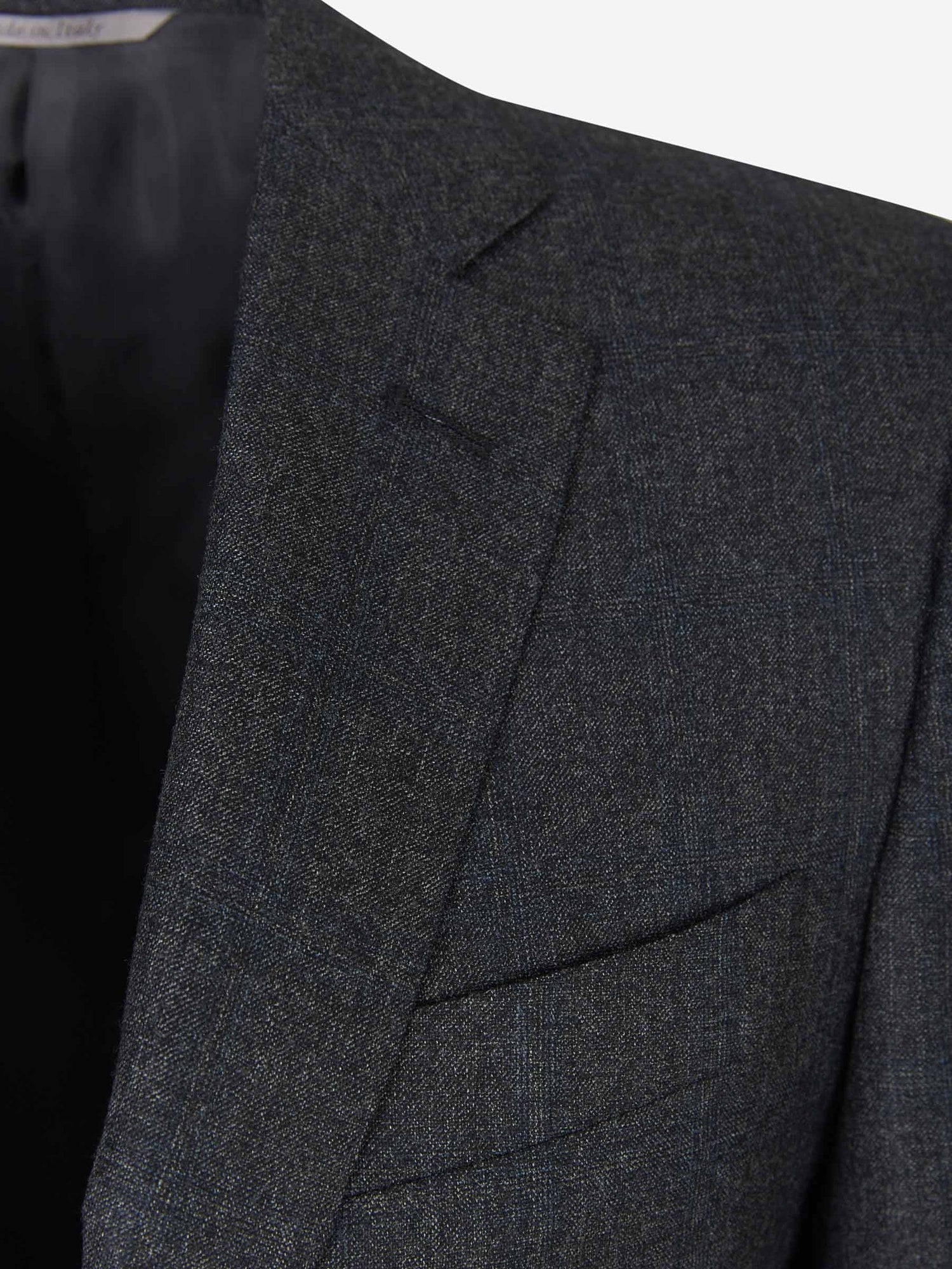 Canali Traje con motivo de micro-punto y cuadros color Gris Oscuro sku 312-002567 01 - Foto 3